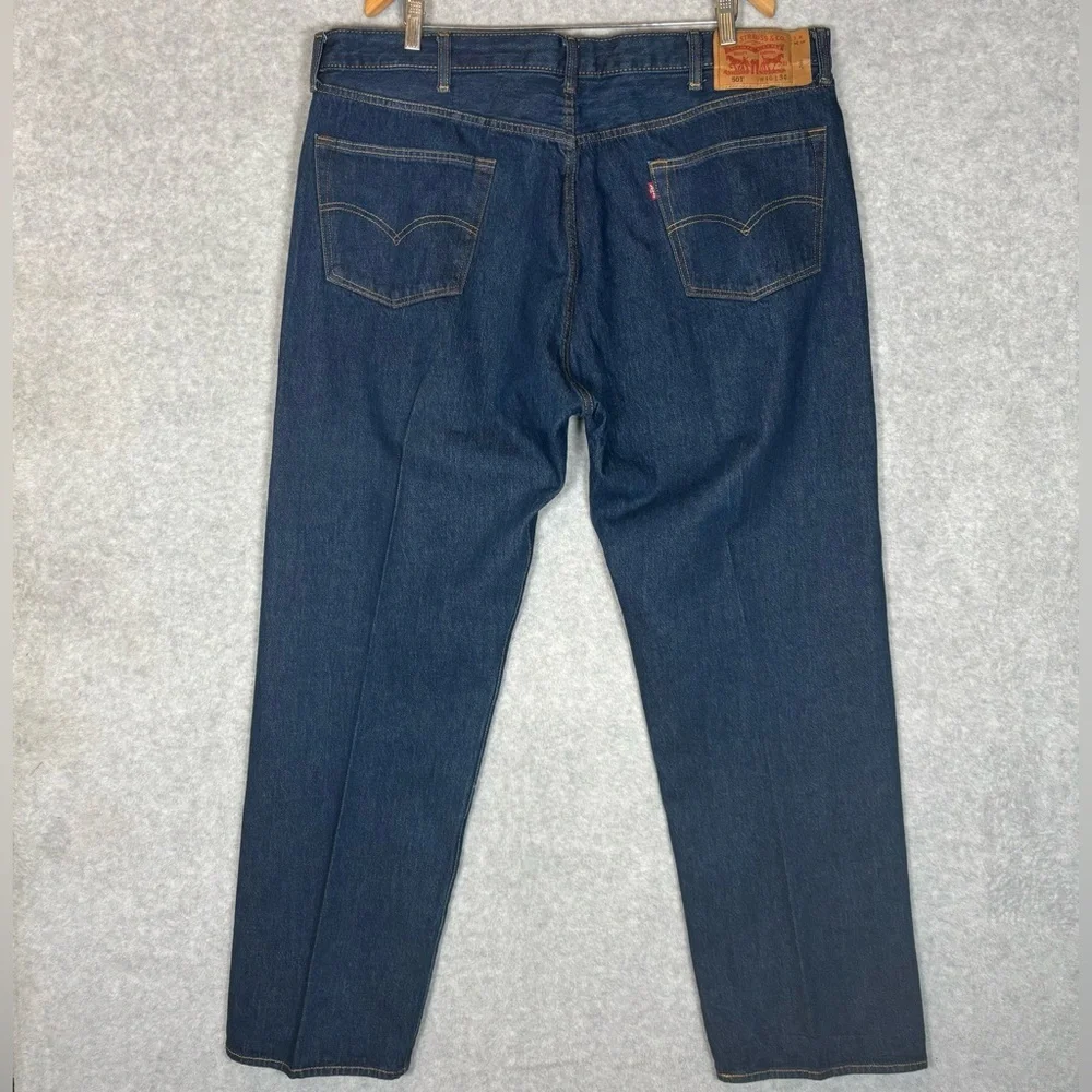 Levi's 501 Original Fit Button Fly Denim Jeans-Medium Wash-Men Size W46 L34